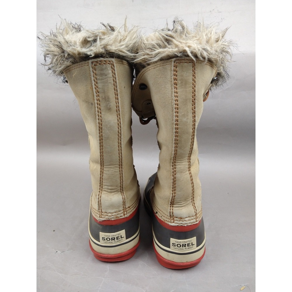 SOREL Joan of Arctic Tan Suede Faux Fur‎ Tall Winter Boots Women's 7, NL1540254 - Picture 5 of 13